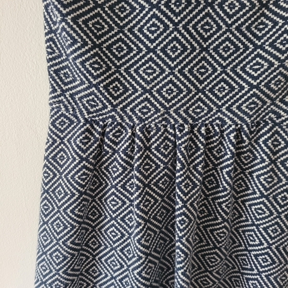 Anthropologie Matilde‎ Dress Navy & White Criss Cross Open Back Fit & Flare Sz 2 - Picture 6 of 12